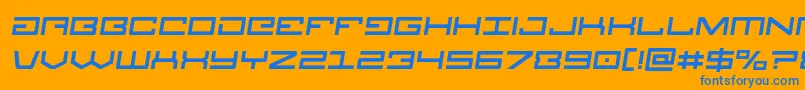 Legionsemital Font – Blue Fonts on Orange Background