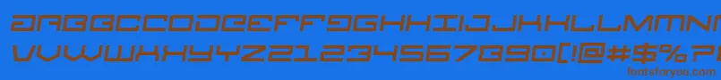 Legionsemital Font – Brown Fonts on Blue Background