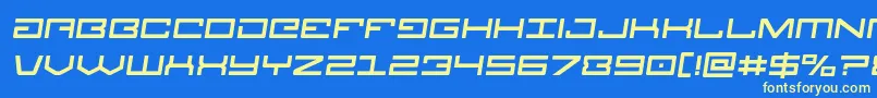 Legionsemital Font – Yellow Fonts on Blue Background