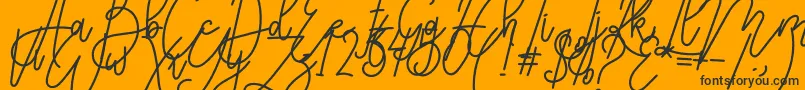 Karyland Font – Black Fonts on Orange Background