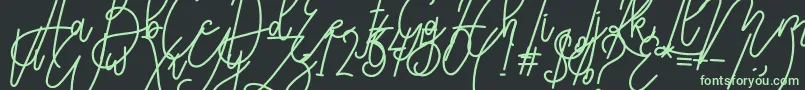 Karyland Font – Green Fonts on Black Background