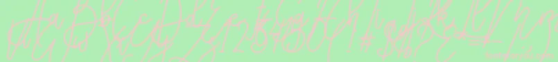 Karyland Font – Pink Fonts on Green Background