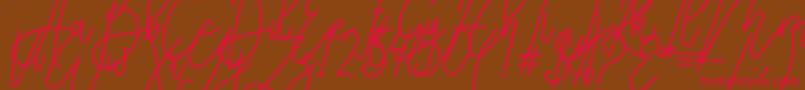 Karyland Font – Red Fonts on Brown Background