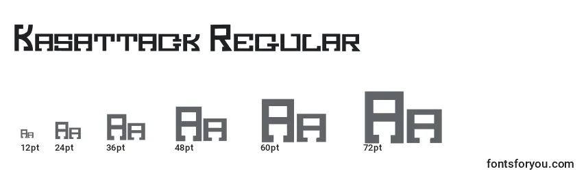 Размеры шрифта Kasattack Regular