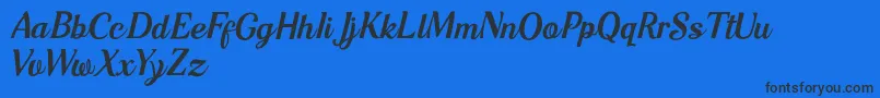 Kashie Mercy Font – Black Fonts on Blue Background