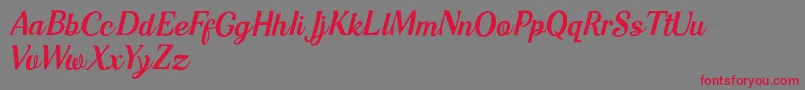 Kashie Mercy Font – Red Fonts on Gray Background