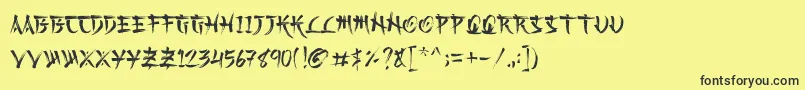 Kashima Demo Font – Black Fonts on Yellow Background