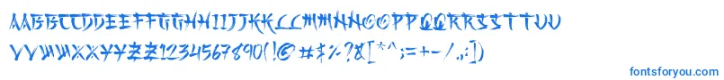 Шрифт Kashima Demo – синие шрифты