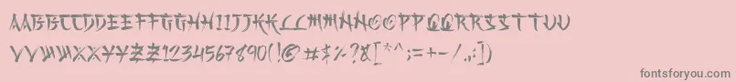 Kashima Demo Font – Gray Fonts on Pink Background