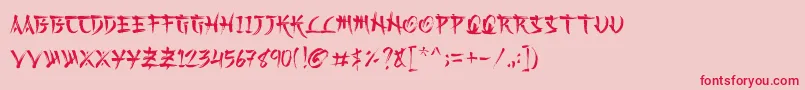 Kashima Demo Font – Red Fonts on Pink Background