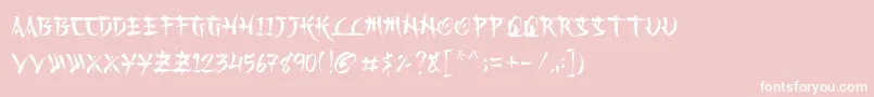 Kashima Demo Font – White Fonts on Pink Background