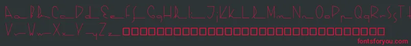フォントKasparosky – 黒い背景に赤い文字