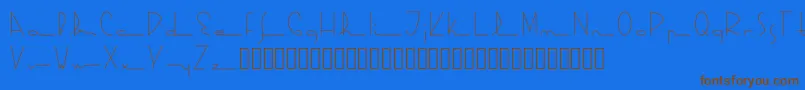 Kasparosky-Schriftart – Braune Schriften auf blauem Hintergrund
