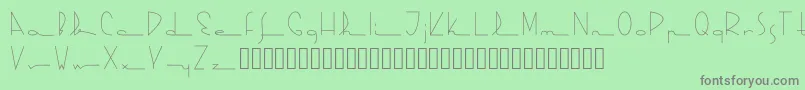 Kasparosky-Schriftart – Graue Schriften auf grünem Hintergrund
