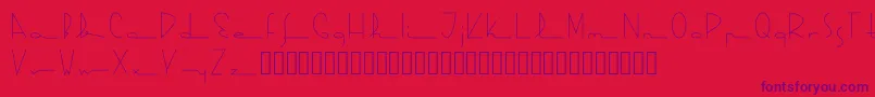 Kasparosky Font – Purple Fonts on Red Background