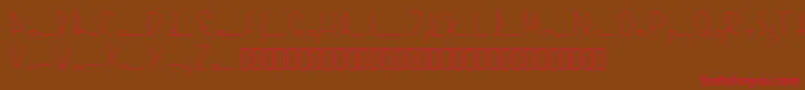 Kasparosky Font – Red Fonts on Brown Background