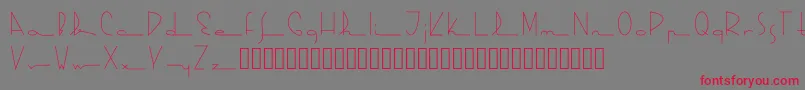 フォントKasparosky – 赤い文字の灰色の背景