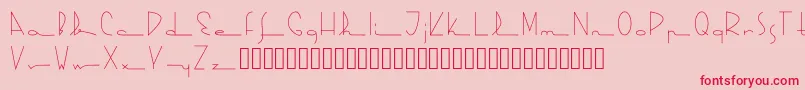 Kasparosky-Schriftart – Rote Schriften auf rosa Hintergrund