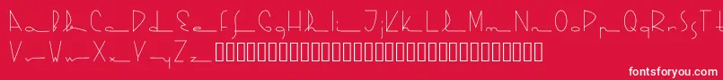 フォントKasparosky – 赤い背景に白い文字