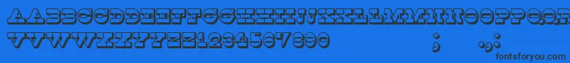 Kaspiysk Font – Black Fonts on Blue Background