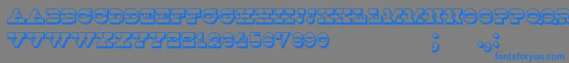 Kaspiysk Font – Blue Fonts on Gray Background