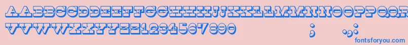 Kaspiysk Font – Blue Fonts on Pink Background