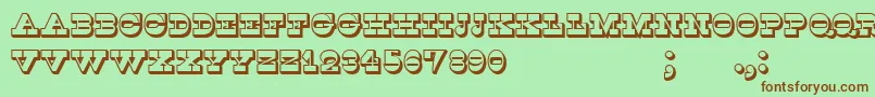 Kaspiysk Font – Brown Fonts on Green Background