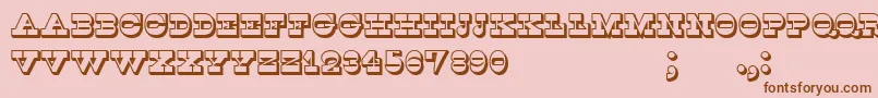 Kaspiysk Font – Brown Fonts on Pink Background