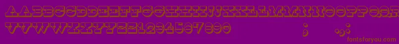 Kaspiysk Font – Brown Fonts on Purple Background