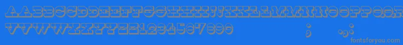 Kaspiysk Font – Gray Fonts on Blue Background