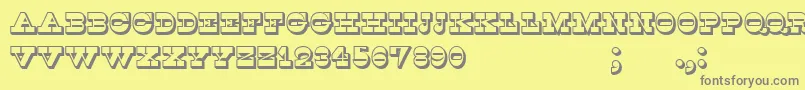 Kaspiysk Font – Gray Fonts on Yellow Background