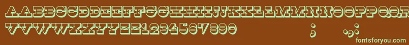 Kaspiysk Font – Green Fonts on Brown Background