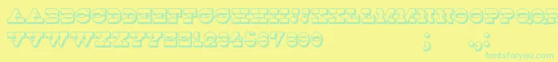 Kaspiysk Font – Green Fonts on Yellow Background