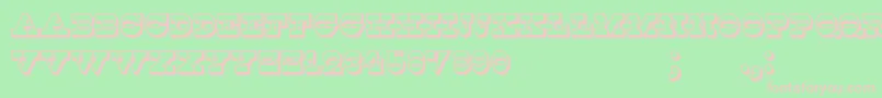 Kaspiysk Font – Pink Fonts on Green Background