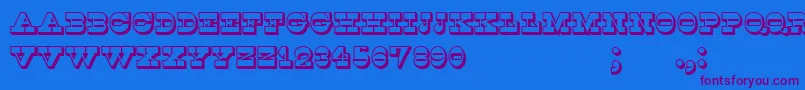 Kaspiysk Font – Purple Fonts on Blue Background