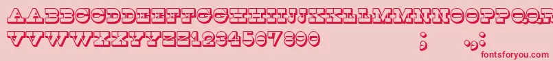 Kaspiysk Font – Red Fonts on Pink Background