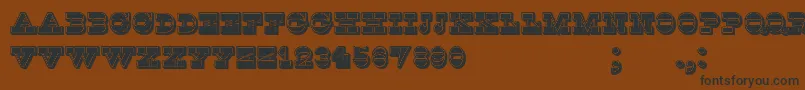 KaspiyskFilled Font – Black Fonts on Brown Background