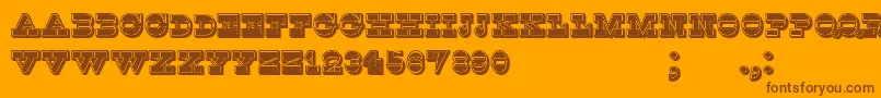 KaspiyskFilled Font – Brown Fonts on Orange Background