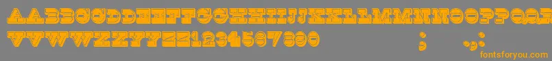 Шрифт KaspiyskFilled – оранжевые шрифты на сером фоне