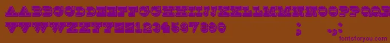 KaspiyskFilled Font – Purple Fonts on Brown Background