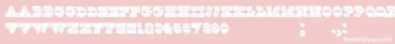 KaspiyskFilled Font – White Fonts on Pink Background