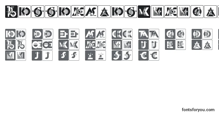 Schriftart KassandrasMonogramme (131419) – Alphabet, Zahlen, spezielle Symbole