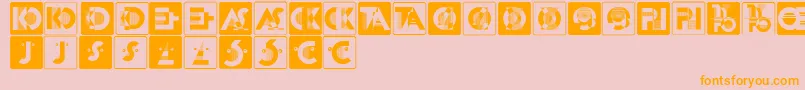 KassandrasMonogramme Font – Orange Fonts on Pink Background