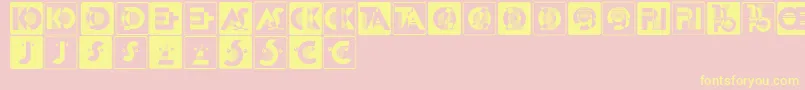 KassandrasMonogramme Font – Yellow Fonts on Pink Background