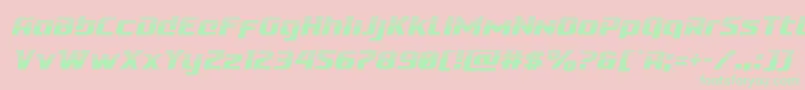 Cobaltalienhalfital Font – Green Fonts on Pink Background