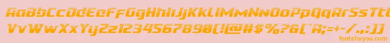 Cobaltalienhalfital Font – Orange Fonts on Pink Background