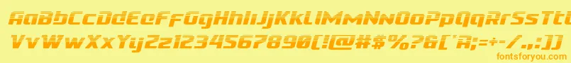 Cobaltalienhalfital Font – Orange Fonts on Yellow Background