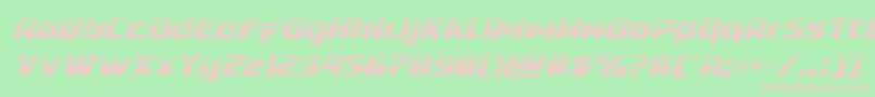 Saiba mais sobre a fonte Cobaltalienhalfital Fonte Cobaltalienhalfital – fontes rosa em um fundo verde