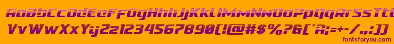 Cobaltalienhalfital Font – Purple Fonts on Orange Background