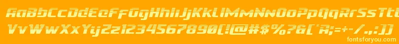 Cobaltalienhalfital Font – Yellow Fonts on Orange Background